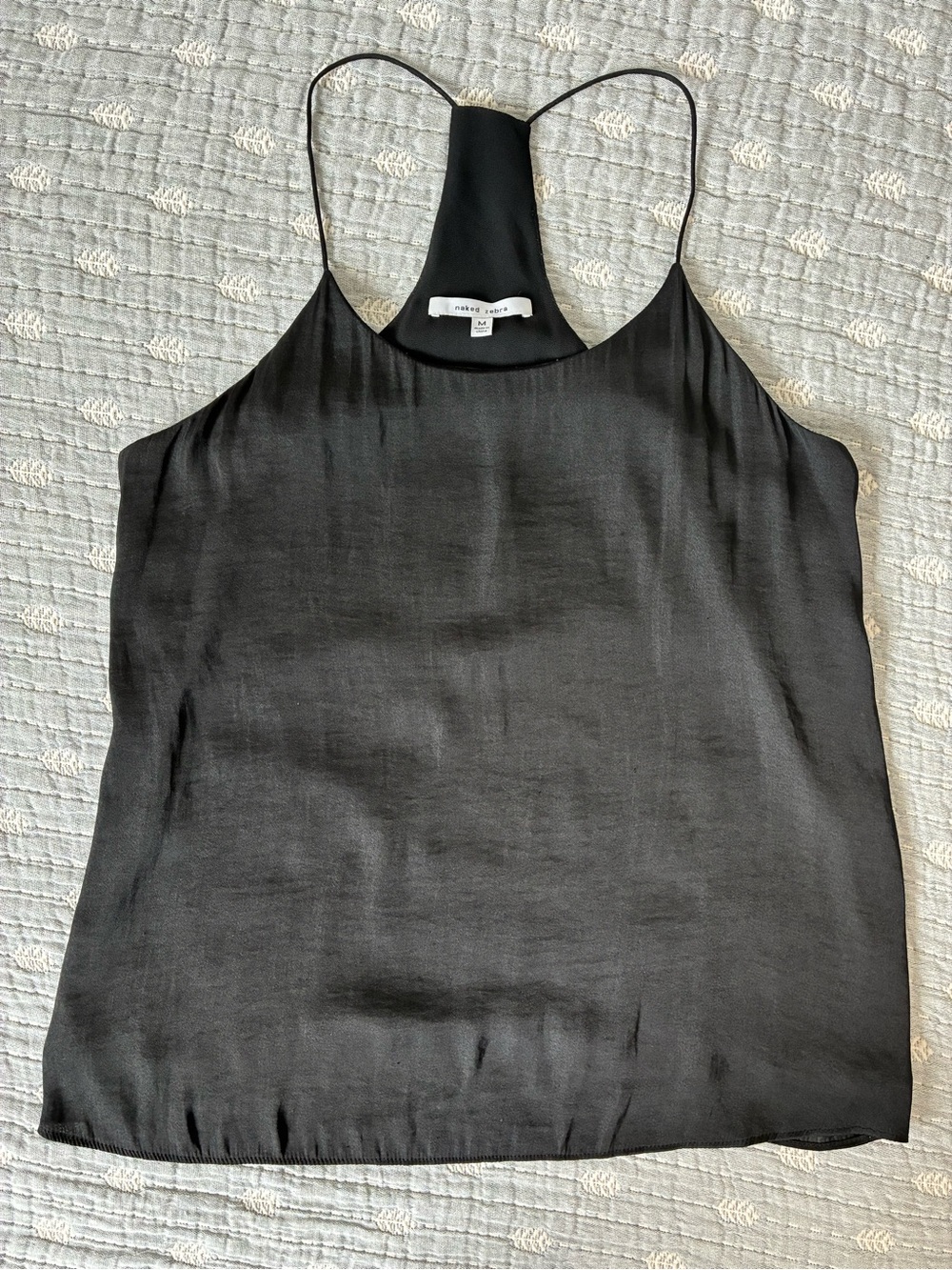 Naked Zebra Black Racerback Cami